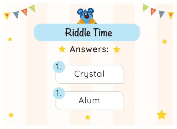 A riddle time game with answers.