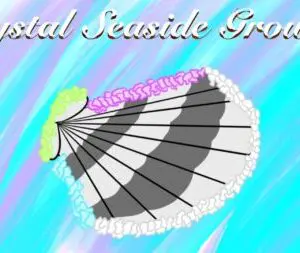 A black and white umbrella with pink flowers on it.
