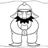 Cartoon character with a bushy beard.