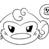 Cartoon monkey with a skull thought bubble.