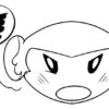 Angry cartoon monkey with a speech bubble.
