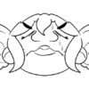 Crying character with large ears and furrowed brow.