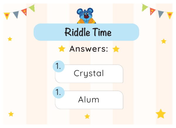 A riddle time game with answers.