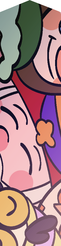A close up of the face of a cartoon character.