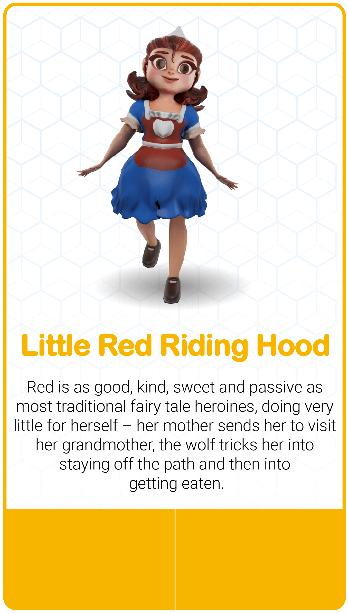 Illustration of Little Red Riding Hood character.